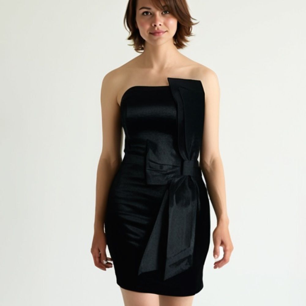 NWOT Romeo &‎ Juliet Couture Strapless Bow Cocktail Dress -- S